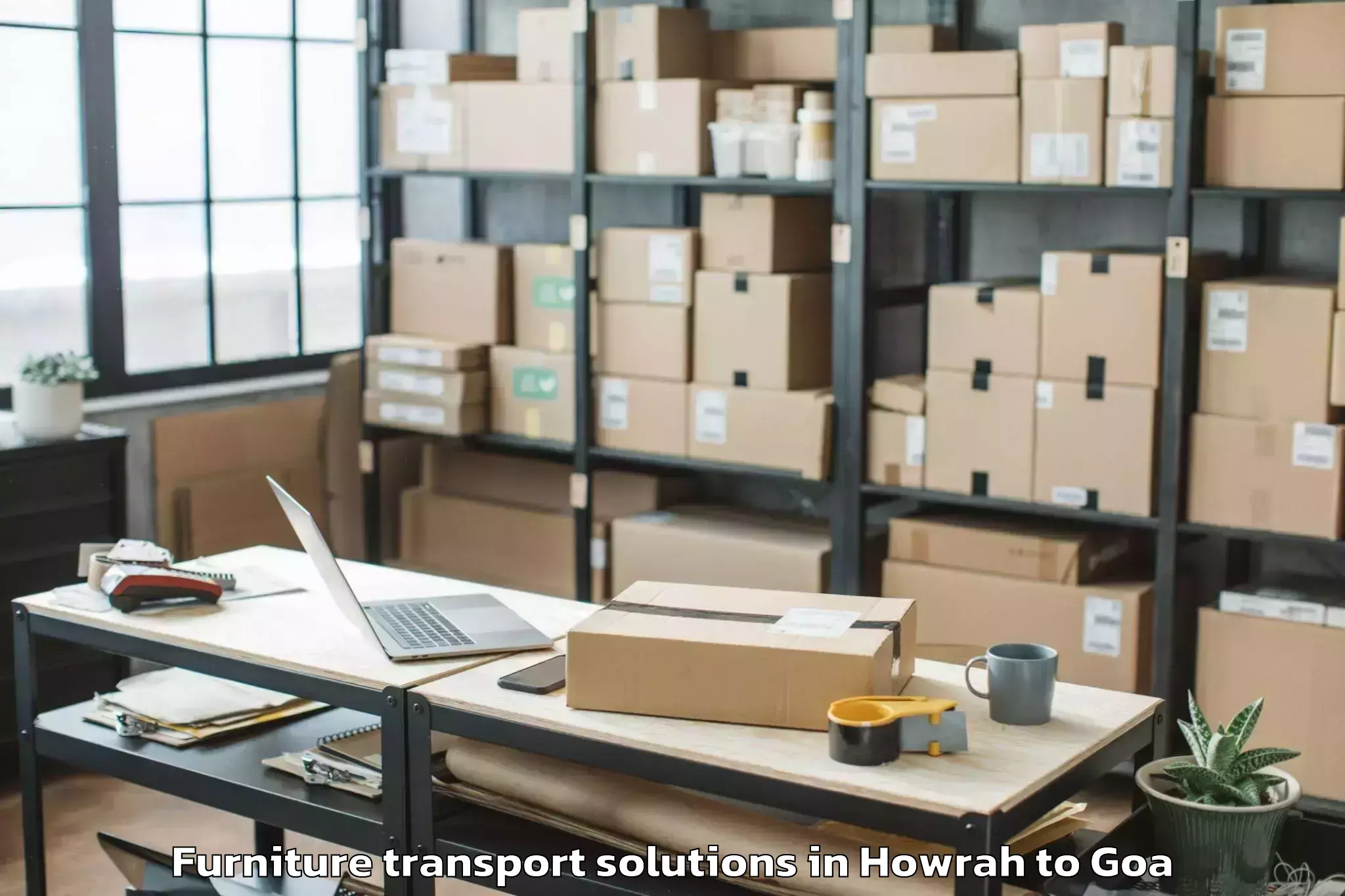 Top Howrah to Madgaon Furniture Transport Solutions Available